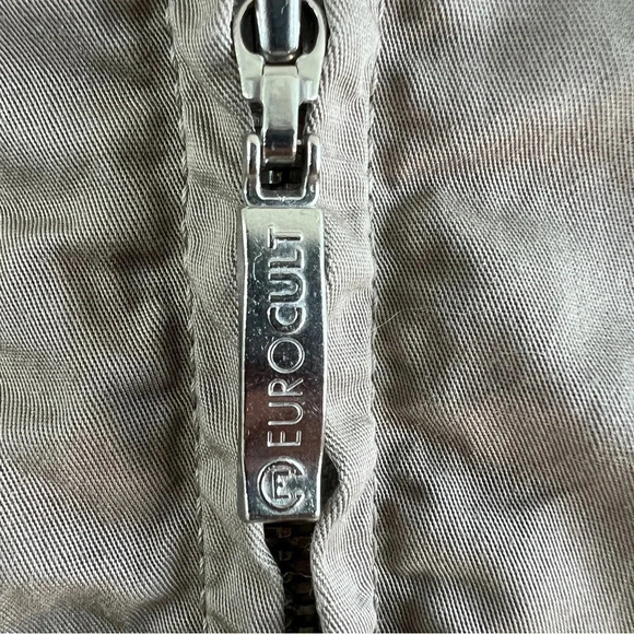 EUROPEAN CULTURE Design by David Peppicelli Zip Jacket Tan Size Large - Picture 12 of 15